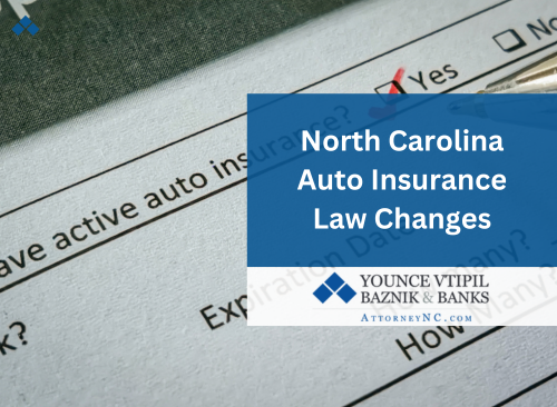 NC auto insurance law changes